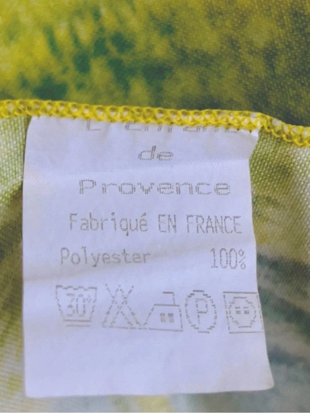 Vintage French Country Provencal Tablecloth & 6 Napkin Set 74x62 Made In France